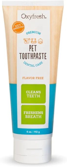 Oxyfresh Premium Dog & Cat Dental Gel Toothpaste - Best Teeth Cleaning Gel Helps Fight Plaque, Tartar and Freshen Bad Dog & Cat Breath - Best Pet Dental Care Toothpaste - 4oz