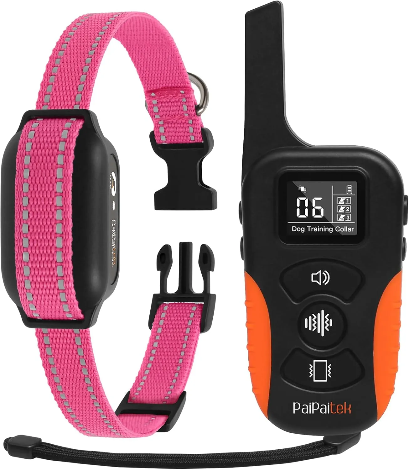 PaiPaitek Vibrating Dog Collar No Shock, Dog Training Collar with Remote 3300ft Range, IPX7 Waterproof Dog Vibration Collar with Controller, Beeping Dog Collar for Small Medium Large Dogs - No Pain