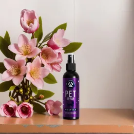 Pet Deodorizing Spray Lavender Essential Oil | Odor Eliminator for Cats & Dogs, For All Ages, Sizes and Breeds| Safe for Bedding, Furniture & Pet Areas | 250ml
