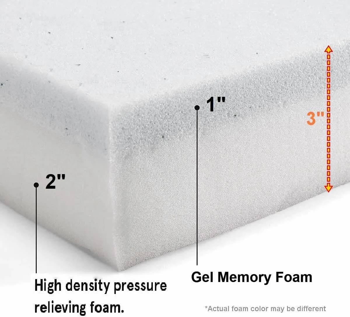 Pet Dog Bed Gel Infused High Density Memory Foam Pad (34x26x3 inches)