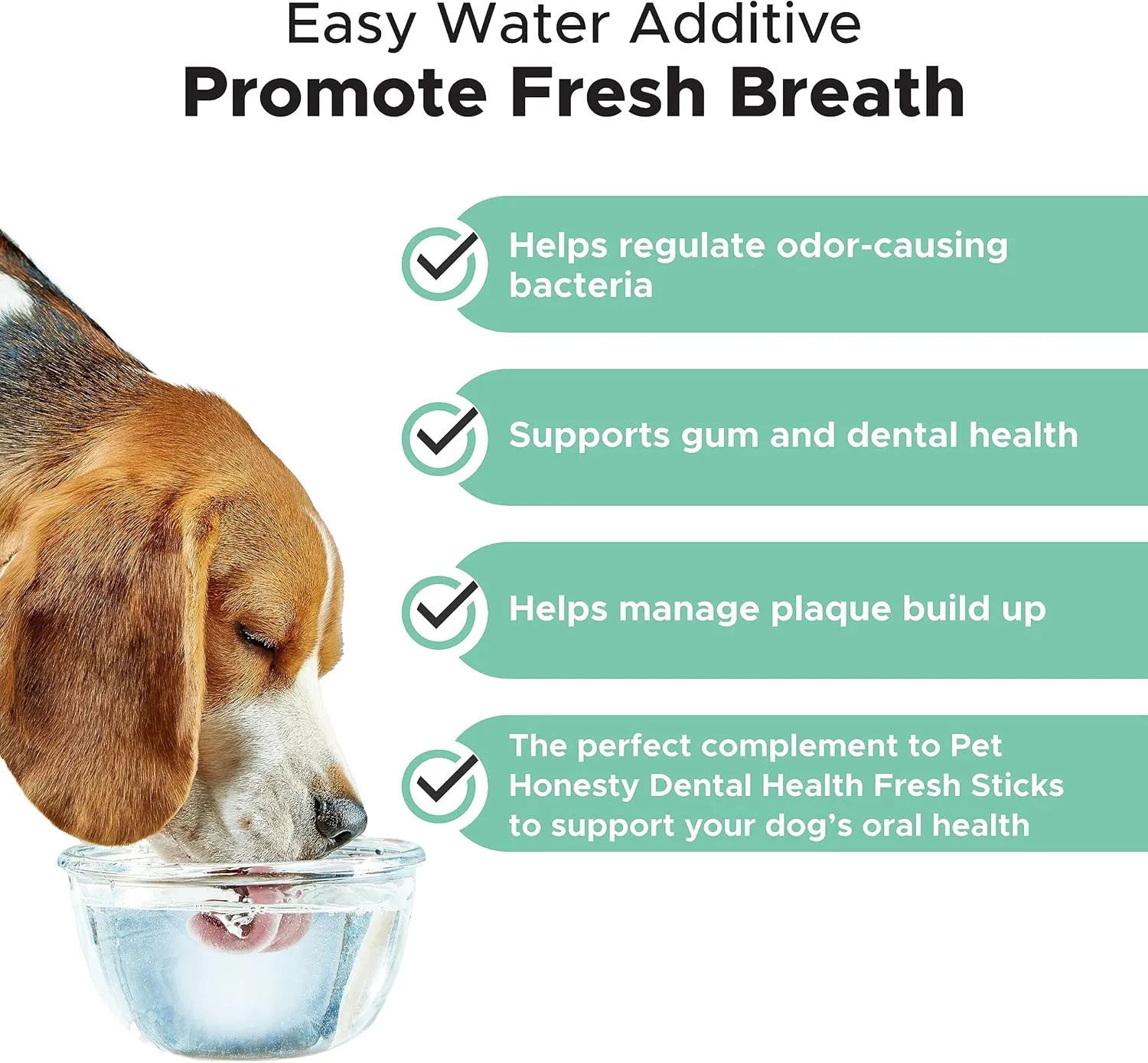 Pet Honesty Oral Hygiene Dental Water Additive | Dog Mouthwash   Teeth Cleaning | Keeps Teeth   Gums Clean | Freshens Breath   Targets Plaque   Tartar - 8 oz