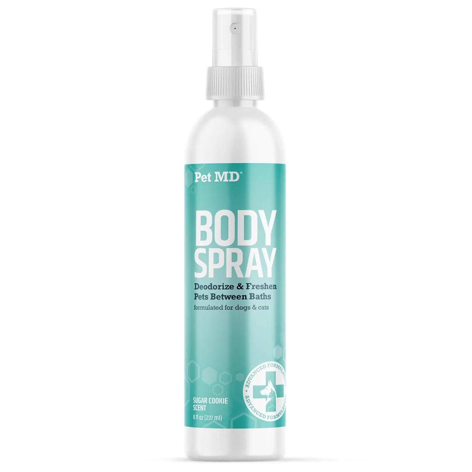 Pet MD Body Spray for Dogs & Cats - Deodorizing Dog Perfume Reduces Static & Eliminates Odor - Long-Lasting Pet Cologne Spray for Dogs - Sugar Cookie Scent - 8 oz
