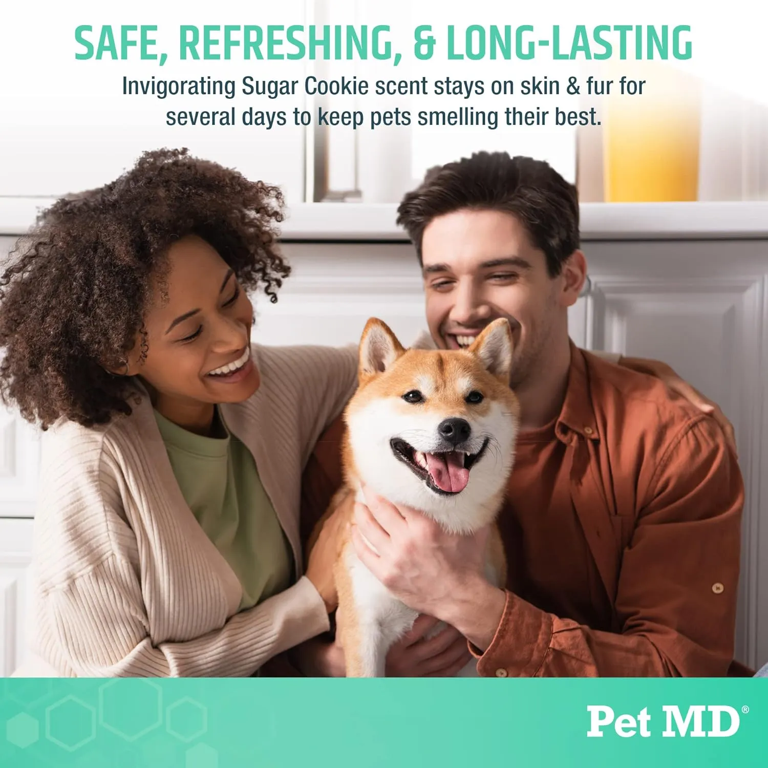 Pet MD Body Spray for Dogs & Cats - Deodorizing Dog Perfume Reduces Static & Eliminates Odor - Long-Lasting Pet Cologne Spray for Dogs - Sugar Cookie Scent - 8 oz