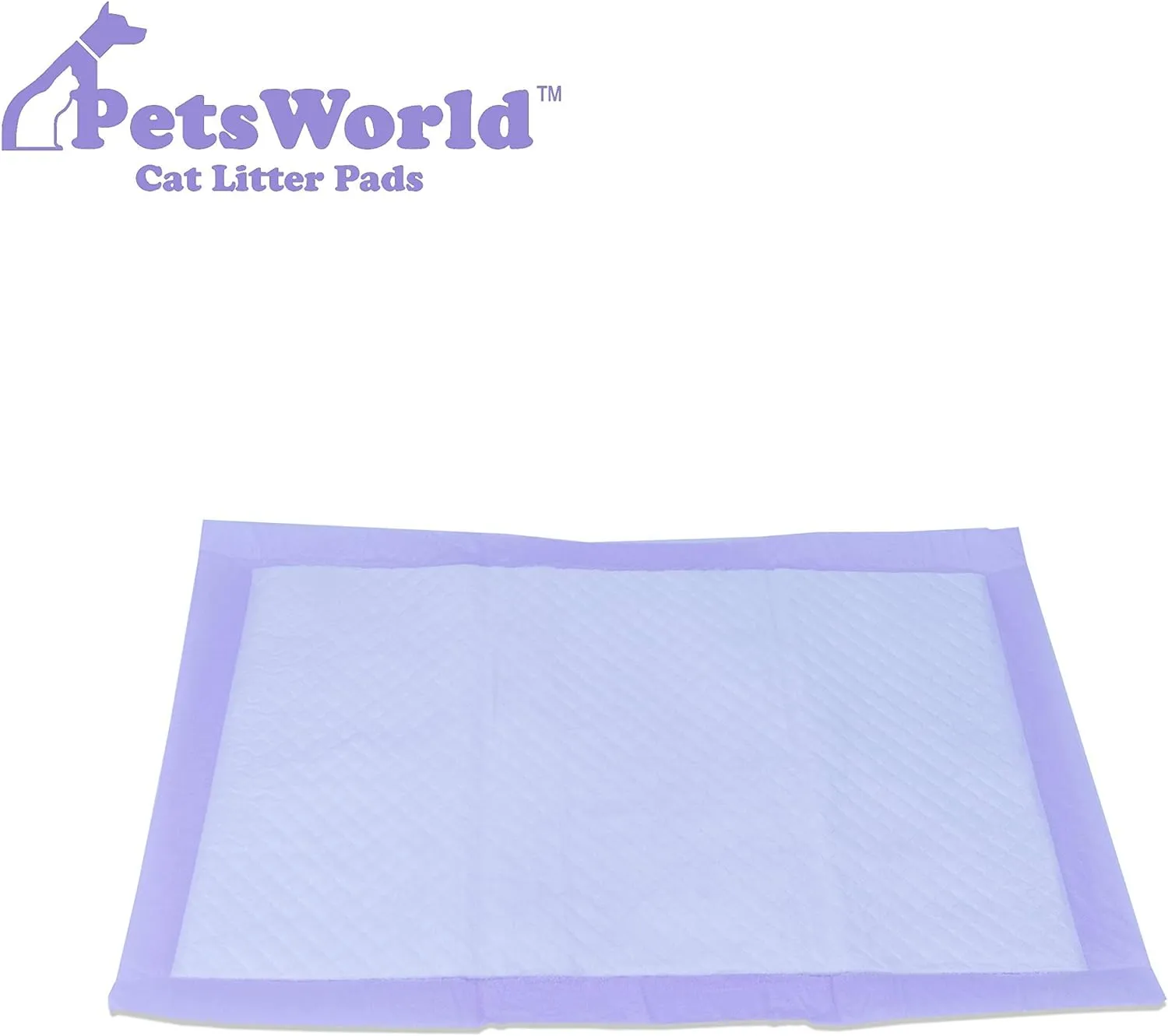 PETSWORLD Fresh Scented Cat Pads Refills for Tidy Cats Breeze Litter System 50 Pads for Cat Litter Box, 16.9x11.4 Inch