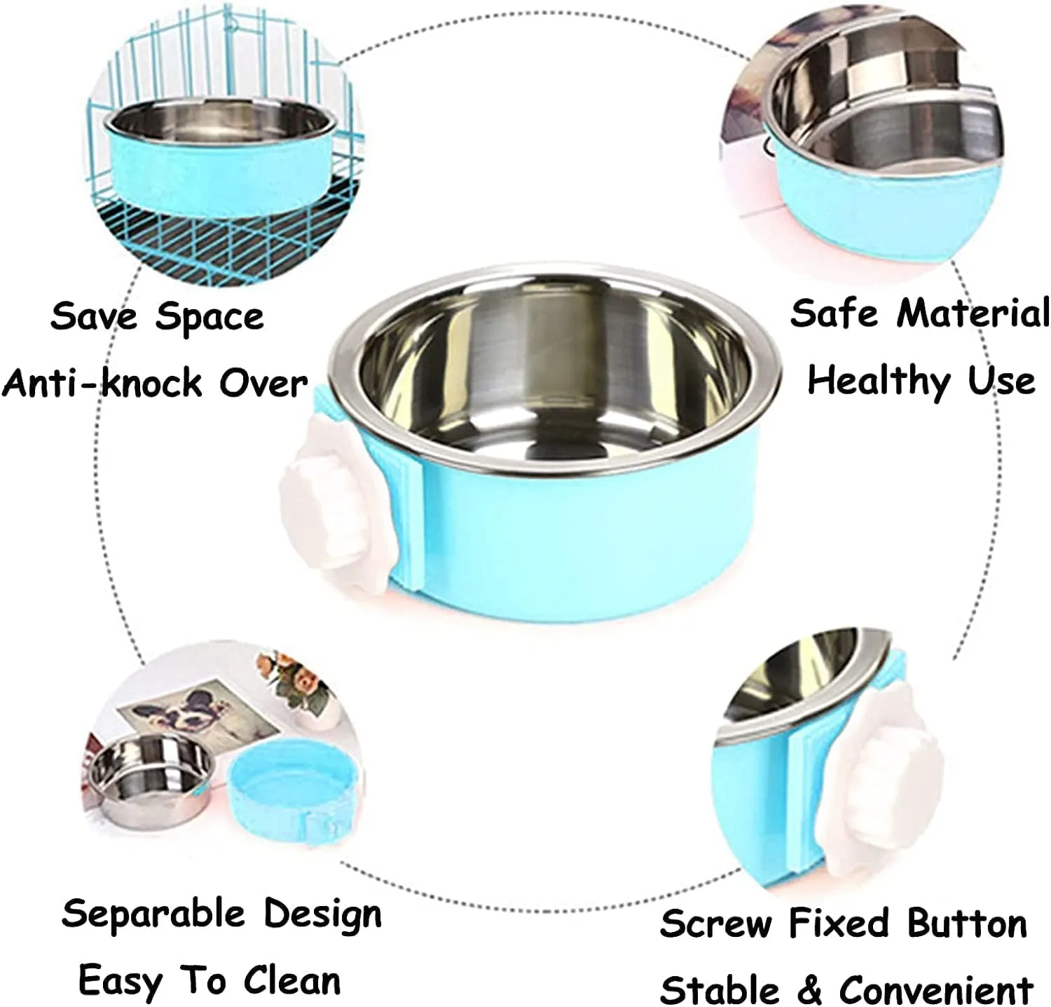 PINVNBY Rabbit Litter Box for Cage Bunny Corner Bedding Box Small Animal Litter Pan Hanging Pet Bowls Cage Potty Trainer Pet Toilet for Rabbit Bunny Guinea Pigs (Pink)