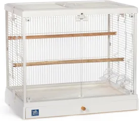 Prevue Pet Products Crystal Palace Luxe Glass Birdcage with Double Glass Doors and Removable Tray