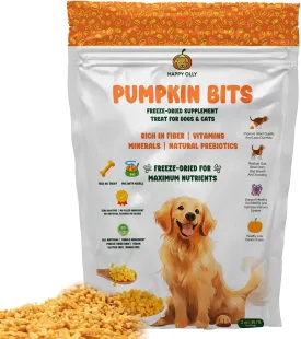 Pumpkin Treats for Dogs Digestion 2oz - Freeze Dried Pumpkin Treats/Topper, Reduce Dog Diarrhea and Scotting - Natural Single Ingredient Pure Pumpkin for Dogs - Prebiotics & Fiber