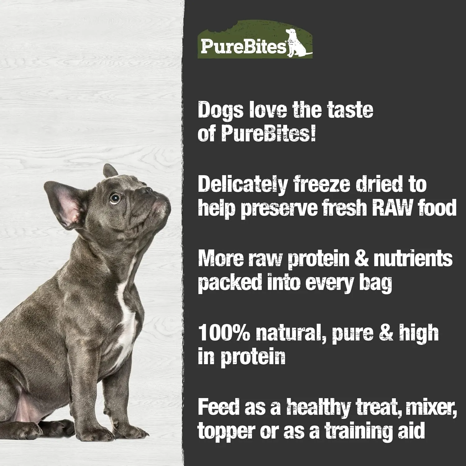 PureBites Beef Freeze Dried Dog Treats, 1 Ingredient, Made in USA, 11oz