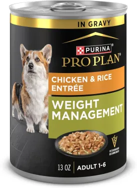 Purina Pro Plan Weight Management Wet Dog Food Chicken and Rice Entre in Gravy - (Pack of 12) 13 oz. Cans