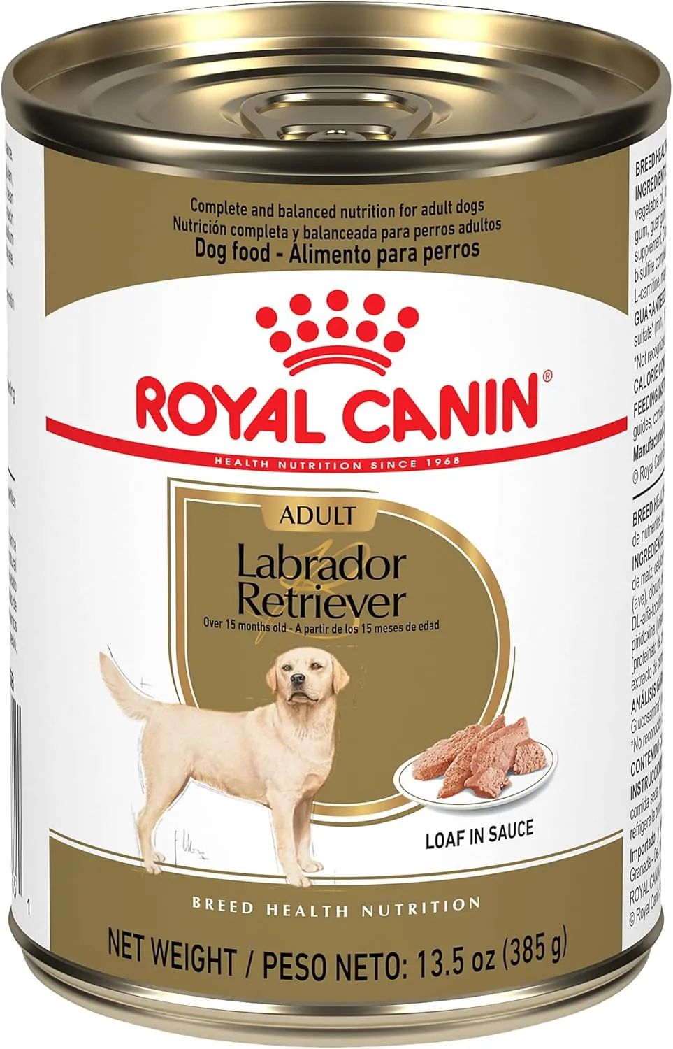 Royal Canin Labrador Retriever Loaf in Sauce Canned Dog Food, 13.5 oz can (12-count)