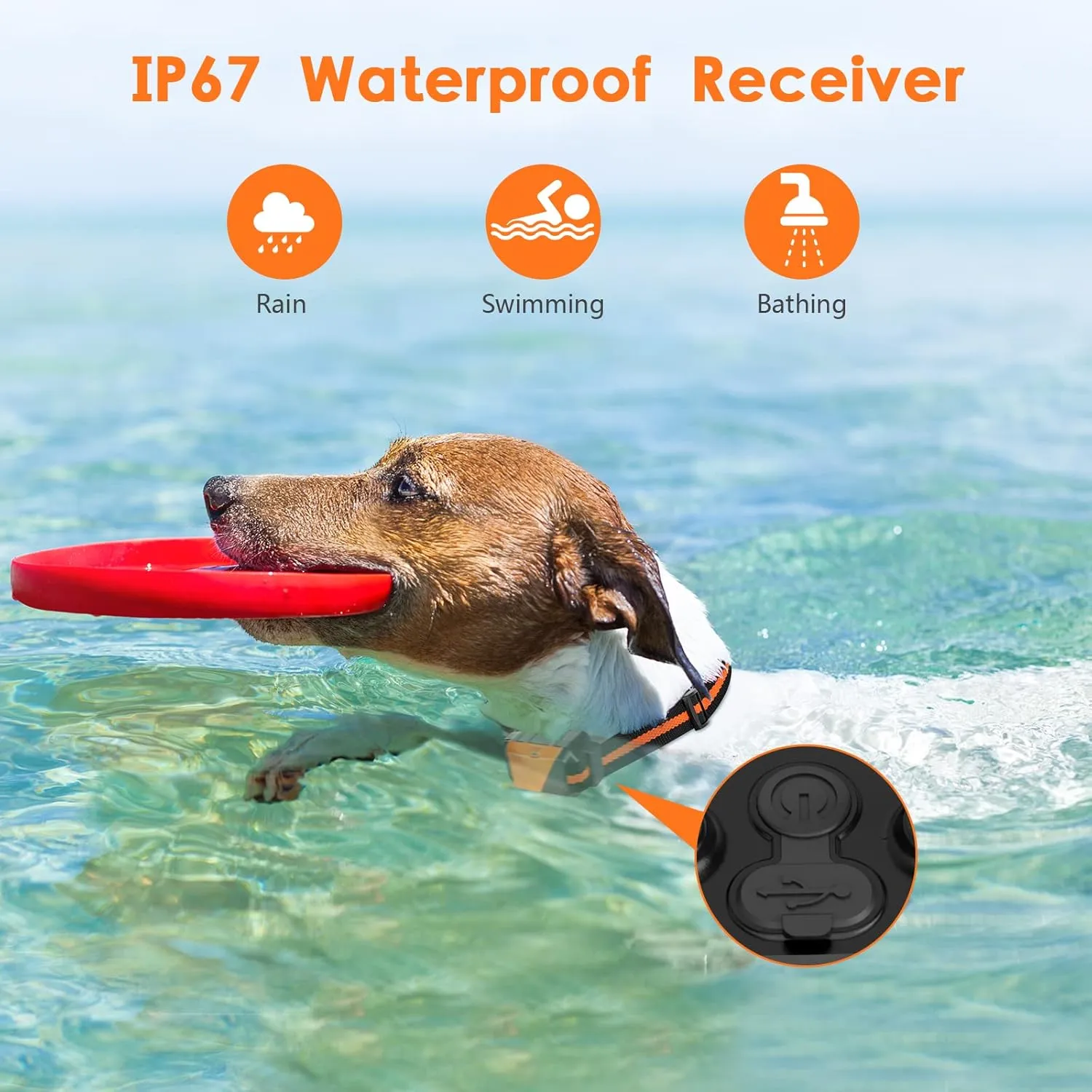 Shock Collar for Dogs, IP67 Waterproof Dog Training Collar with Remote, 3 Training Modes with Beep, Vibration, and Safe Static, Rechargeable E Collar for Large Medium