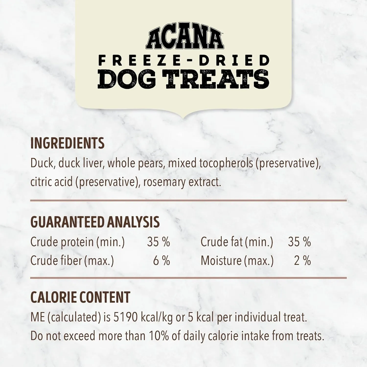 Singles Freeze Dried Dog Treats, Limited Ingredient Grain Free Duck & Pear Recipe, 1.25oz