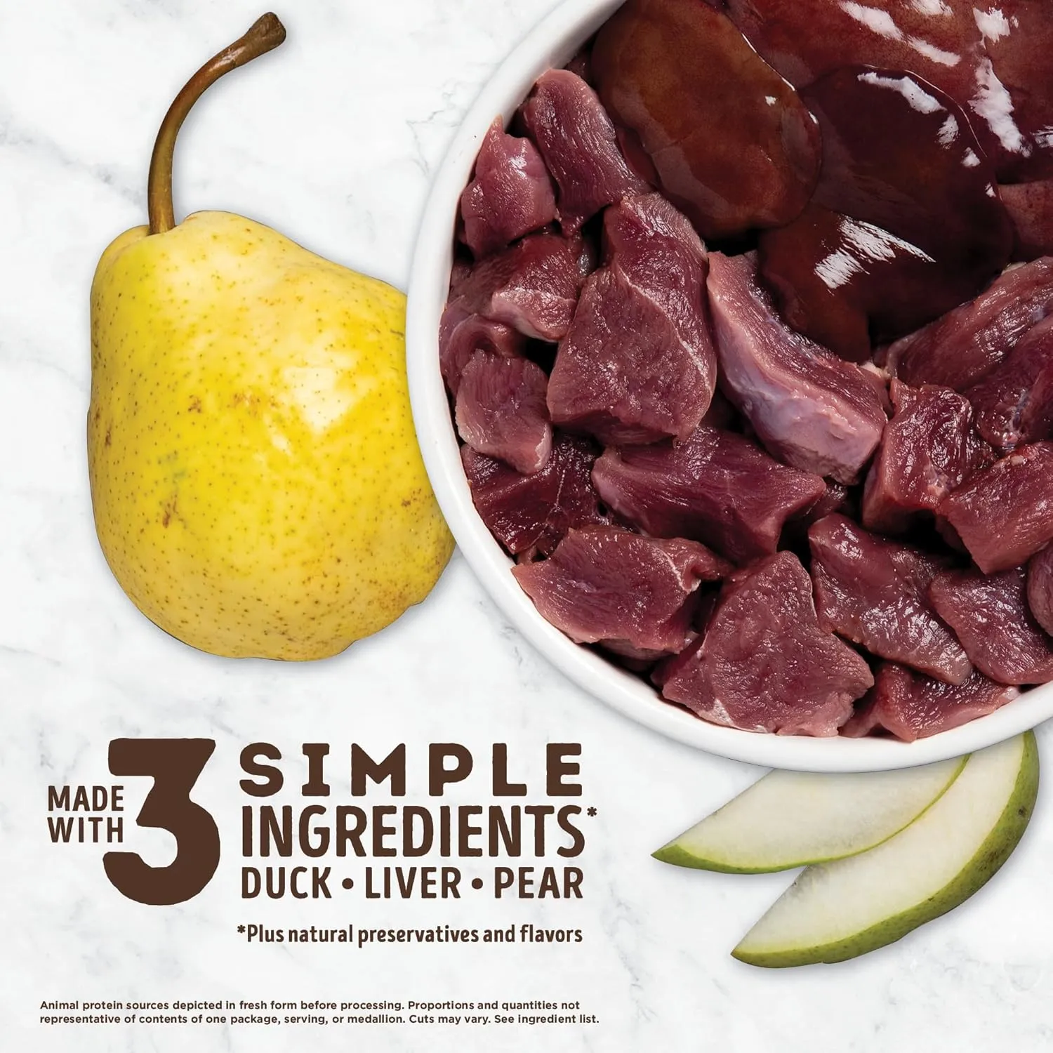 Singles Freeze Dried Dog Treats, Limited Ingredient Grain Free Duck & Pear Recipe, 1.25oz