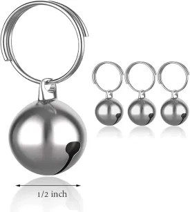 SKYPIA Round Dog Bells Dog Charm Bells Pet Pendant, 3 PCS Anti-Lost Training Bells for Collars, Suitable for Pet Pendant Accessories,1/2-Inch, Random