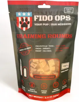 Small Caliber Freeze-Dried Beef Liver Dog Treats | Training Rounds | Made in The USA | Single Ingredient | Veteran Owned & Operated