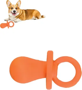 SPOT Puppy Pacifier Dog Toy - Extra Durable Latex Dog Chew Toy for Teething Puppies and Small Dog Breeds - Cute and Funny Binky Shaped Dog Toy - Safe and Non-Toxic - 4.5, Colors May Vary