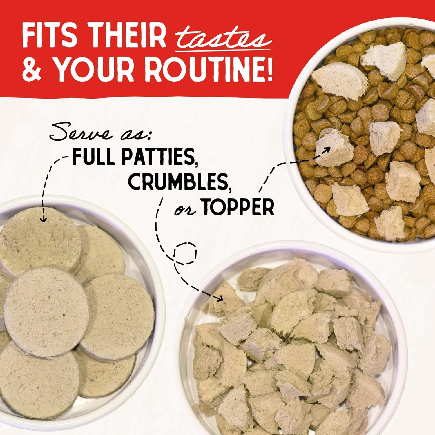 Stella & Chewy's Freeze-Dried Raw Dinner Patties - Absolutely Rabbit Recipe - High Protein Grain-Free Puppy & Dog Food - Perfect For Picky Eaters - 5.5 oz