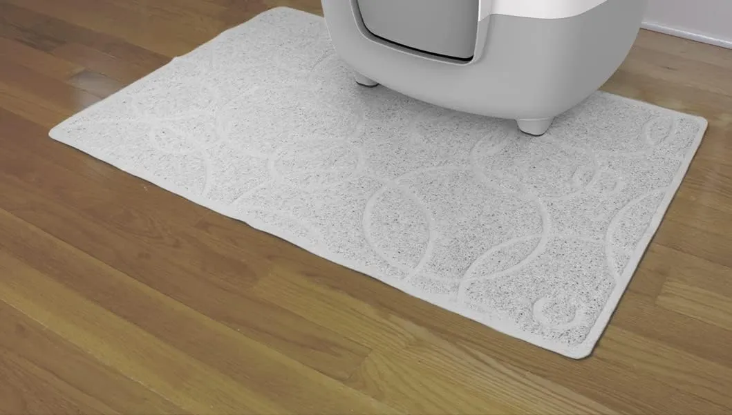 Ubbi Pet Cat Litter Mat, Non-Slip Litter Trapping Mat, Easy to Clean, Gray