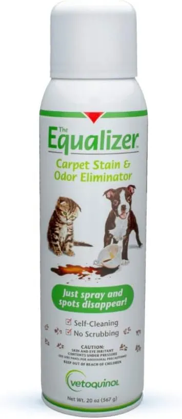 Vetoquinol Equalizer Pet Carpet Cleaner, Stain Remover & Odor Eliminator, Carpet Spot Cleaner, 20oz