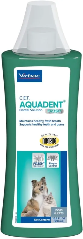 Virbac C.E.T. Aquadent Dental Solution for Dogs and Cats (500 ml)