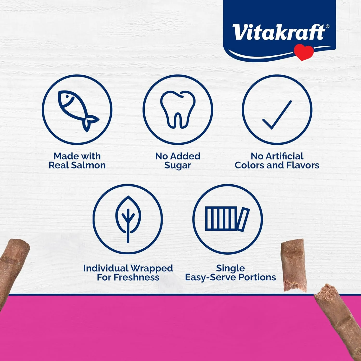 Vitakraft PurrSticks Cat Treat, Chicken with Salmon, Multi Pack of 4