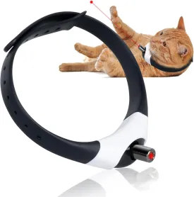 Wearable Automatic Cat Toys, Interactive Cat Toys for Indoor Cats, Electric USB Rechargeable - Black