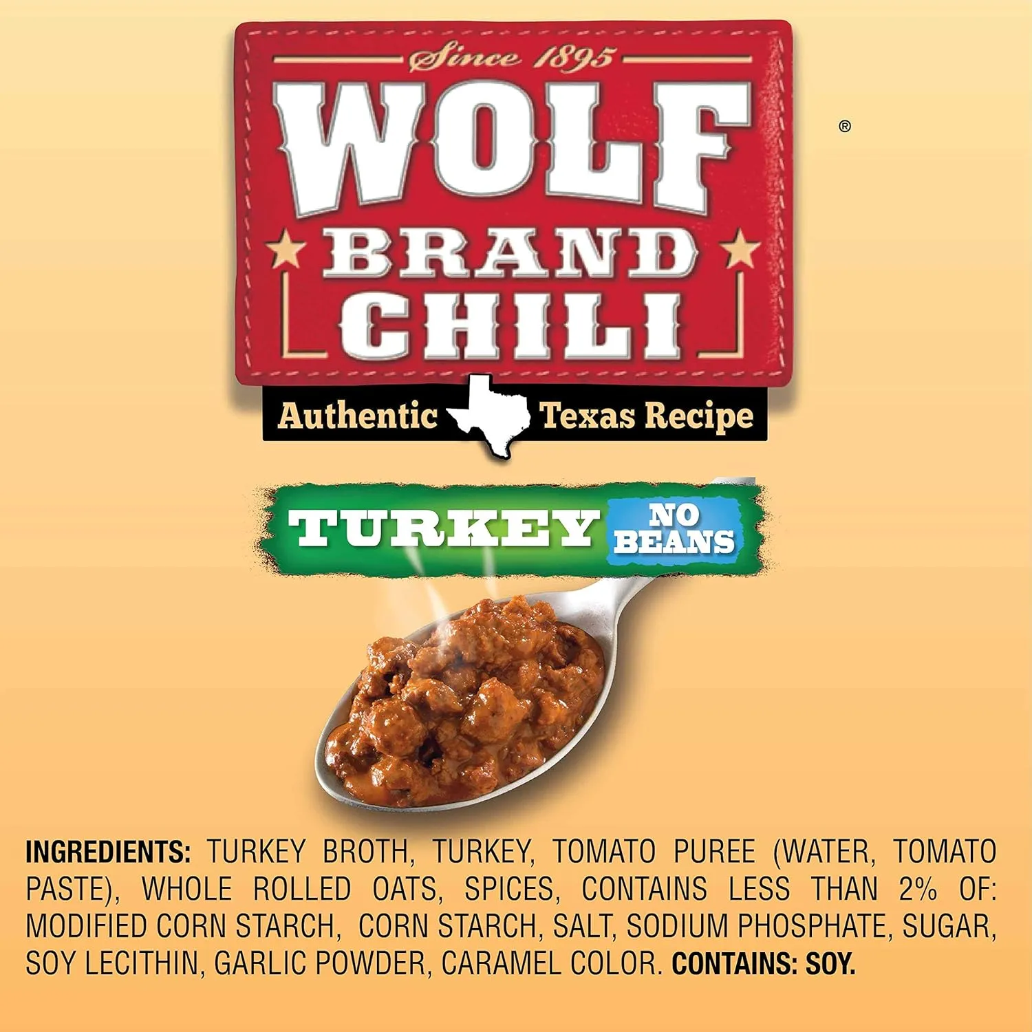 WOLF BRAND Turkey Chili Without Beans, 96% Fat Free, 15 oz. (Pack of 12)