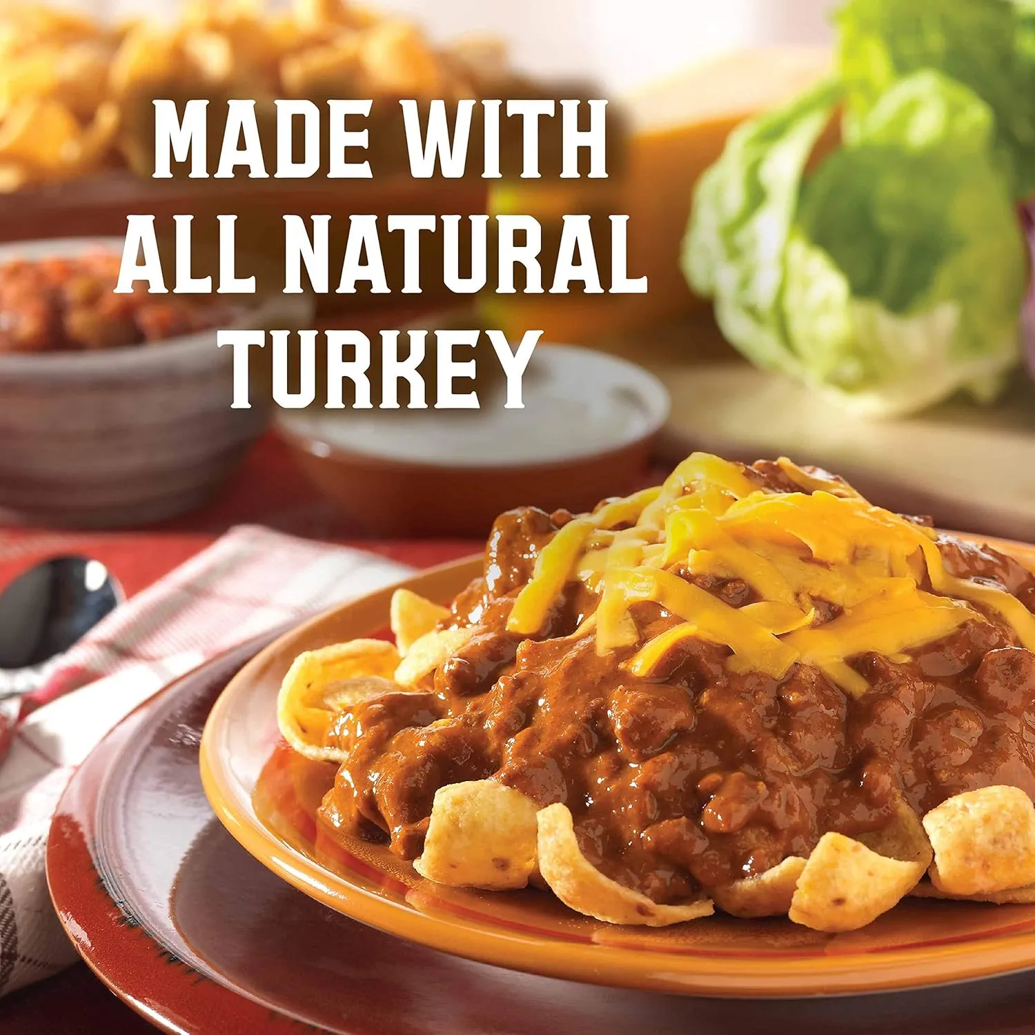 WOLF BRAND Turkey Chili Without Beans, 96% Fat Free, 15 oz. (Pack of 12)