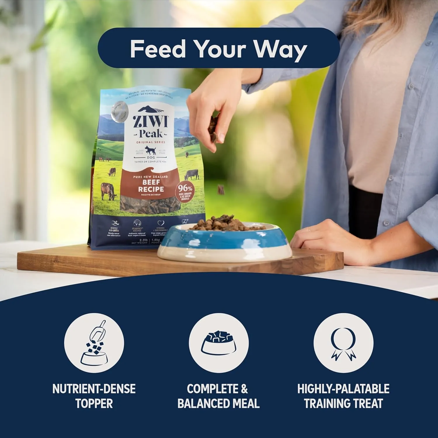 ZIWI Peak Air-Dried Dog Food  Beef - All Natural, High Protein, Grain Free, Limited Ingredient w/ Superfoods (35.2oz)